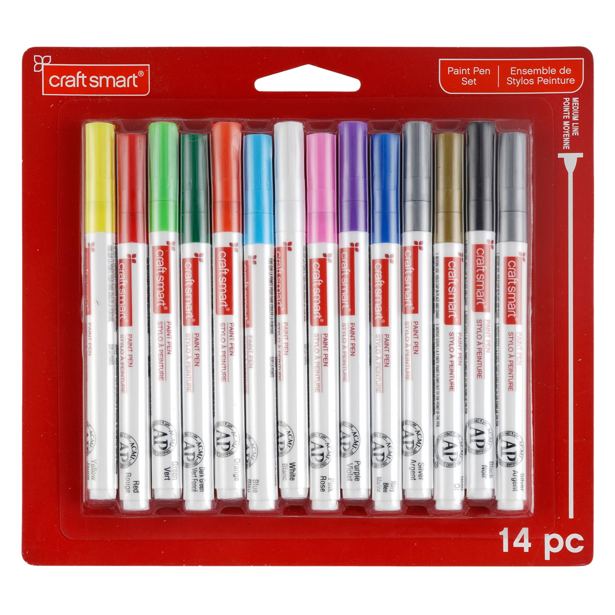 8 Packs: 14 ct. (112 total) Medium Line Tip Paint Pen Set by Craft Smart®